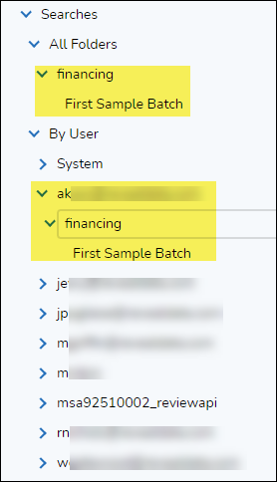 Admin Views Searches